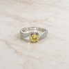 Sia Ring – 925 Sterling Silver Sunshine Yellow Solitaire Accent Ring