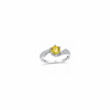 Sia Ring – 925 Sterling Silver Sunshine Yellow Solitaire Accent Ring