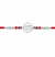 Ram Rakhi – 925 Sterling Silver Ram Symbol Rakhi with Ruby Red Crystal Beads