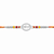Radhe Radhe Rakhi – 925 Sterling Silver Divine Radhe Radhe Rakhi with Ruby & Golden Crystal Beads
