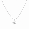 Halo-Bloom Pendant – 925 Sterling Silver Floral Pendant Necklace