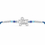 Veera Rakhi – 925 Sterling Silver Name Rakhi with Blue & Sky Blue Beads