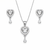 Luvia Heart Pendant Set in 925 Sterling Silver