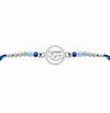 Ram Rakhi – 925 Sterling Silver Ram Symbol Rakhi with Sapphire Blue & Sky Blue Crystal Beads