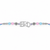 Bro Rakhi – 925 Sterling Silver Letter Rakhi with Pastel Blue & Pink Beads