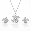 Floris Floral Pendant Set in 925 Sterling Silver