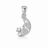Noor Chand Pendant – 925 Sterling Silver Moon & Star CZ Pendant for Women