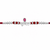 Krishna Rakhi – 925 Sterling Silver Rakhi with Pink Crystal & Red Beads