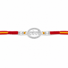 Radhe Radhe Rakhi – 925 Sterling Silver Divine Radhe Radhe Rakhi with Crystal Halo