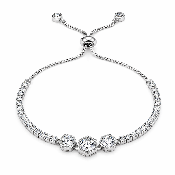 Hexa Sparkle Bracelet in 925 Sterling Silver