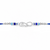 Bro Infinity Rakhi – 925 Sterling Silver Infinity Rakhi with Royal Blue & Sky Blue Crystal Beads