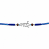 Bhai Rakhi – 925 Sterling Silver Rakhi with Rudraksha Beads & Blue Thread