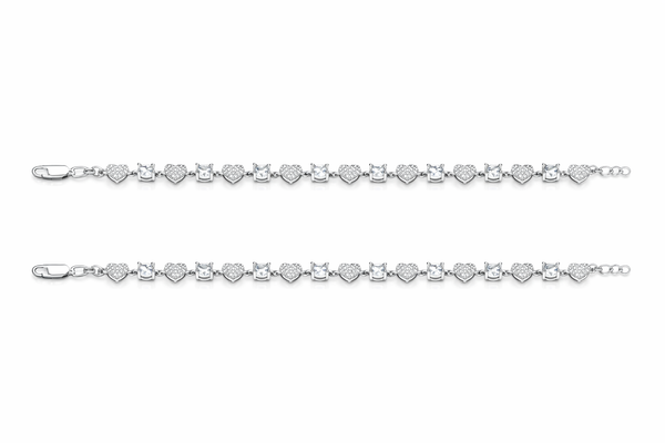 Amora Anklet – 925 Sterling Silver Heart Charm Anklet for Women