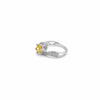 Sia Ring – 925 Sterling Silver Sunshine Yellow Solitaire Accent Ring