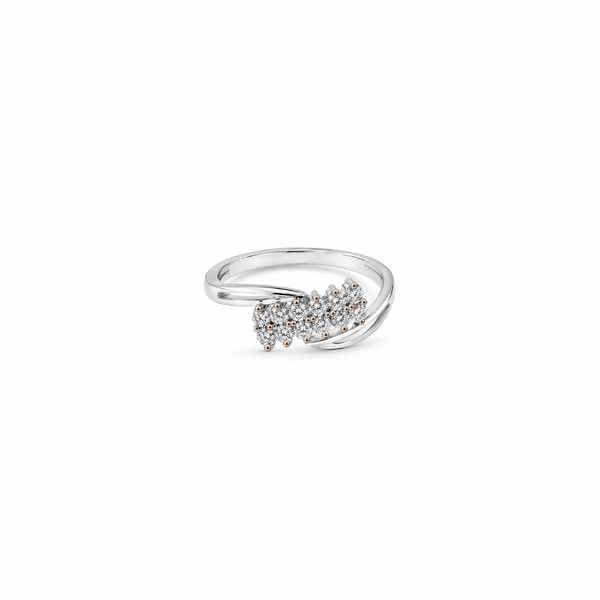 Dia Ring – 925 Sterling Silver Cluster Wrap Ring
