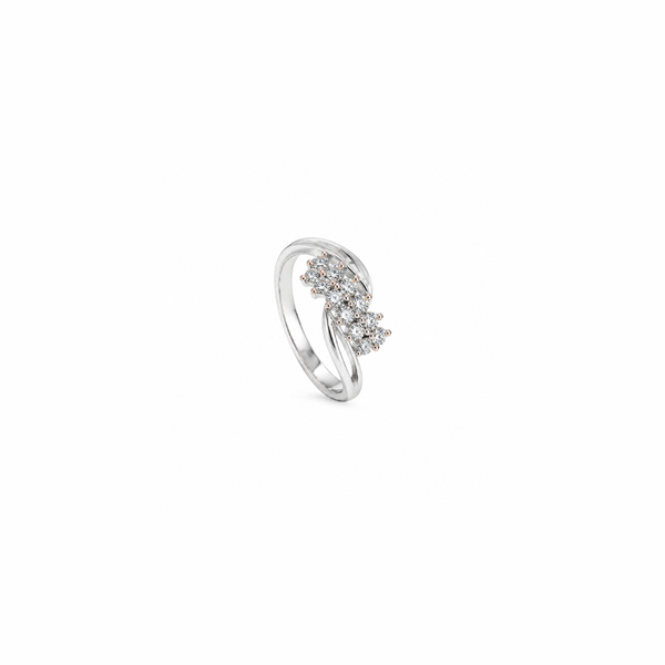 Dia Ring – 925 Sterling Silver Cluster Wrap Ring