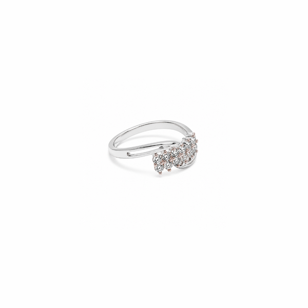 Dia Ring – 925 Sterling Silver Cluster Wrap Ring