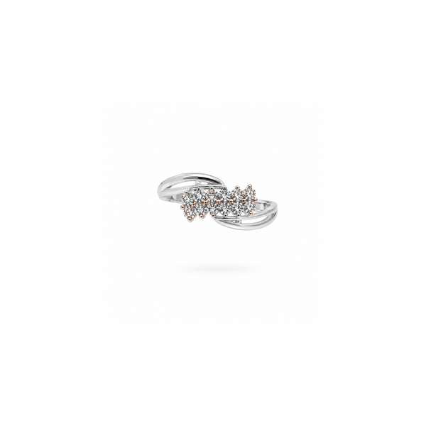 Dia Ring – 925 Sterling Silver Cluster Wrap Ring