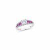 Rhea Ring – 925 Sterling Silver Rosy Marquise Halo Ring