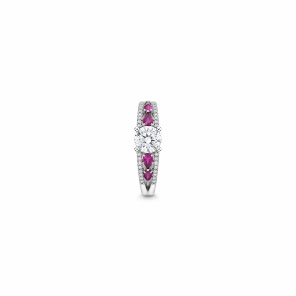 Rhea Ring – 925 Sterling Silver Rosy Marquise Halo Ring