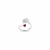Flora Ring – 925 Sterling Silver Floral Open Ring with Ruby Red Heart CZ