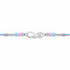 Bro Infinity Rakhi – 925 Sterling Silver Infinity Rakhi with Pastel Blue & Pink Beads