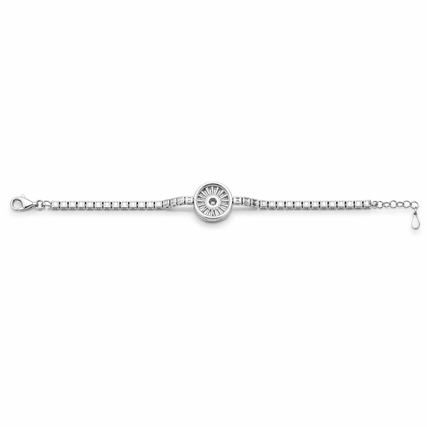 Orbit Halo Bracelet in 925 Sterling Silver