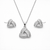 Trine Geometric Pendant Set in 925 Sterling Silver