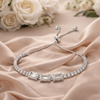 Shine Line Baguette Tennis Bracelet in 925 Sterling Silver