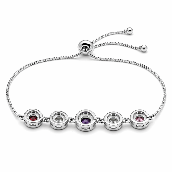Iris Multicolor Halo Bracelet in 925 Sterling Silver