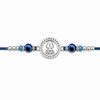 Shiva Kavach Evil Eye Silver Rakhi – 925 Sterling Silver Trishul Rakhi with Evil Eye Protection