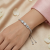Shine Line Baguette Tennis Bracelet in 925 Sterling Silver