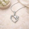 Dilphina Heart Pendant – 925 Sterling Silver Dolphin Heart Pendant for Women