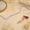 Bhai Rakhi – 925 Sterling Silver Rakhi with Pastel Pink & Blue Beads