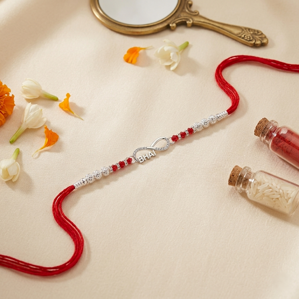 Bhai Rakhi – 925 Sterling Silver Infinity Rakhi for Brother