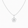 Halo-Bloom Pendant – 925 Sterling Silver Floral Pendant Necklace