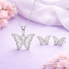 Noa Butterfly Pendant Set in 925 Sterling Silver