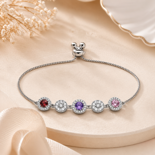 Iris Multicolor Halo Bracelet in 925 Sterling Silver