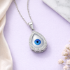 Drisha Pendant – 925 Sterling Silver Evil Eye Teardrop Pendant for Women