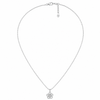 Halo-Bloom Pendant – 925 Sterling Silver Floral Pendant Necklace