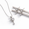Luvia Heart Pendant Set in 925 Sterling Silver