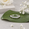 Siya Ring – 925 Sterling Silver Floral Band with CZ Stones