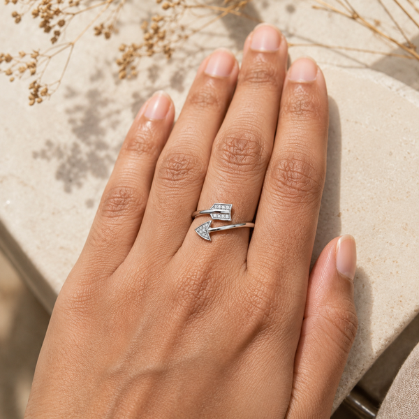 Avia Ring – 925 Sterling Silver Arrow Adjustable Ring