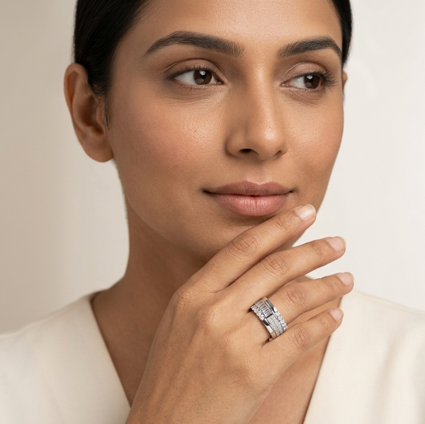Zora Ring – 925 Sterling Silver Multi-Layer CZ Band Ring
