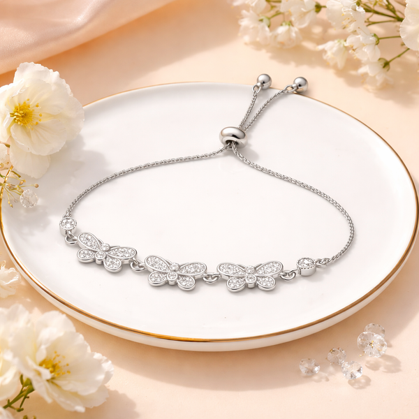 Luna Flutter Butterfly Bracelet in 925 Sterling Silver