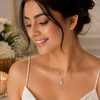 Halo-Bloom Pendant – 925 Sterling Silver Floral Pendant Necklace