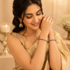 Tara Bangles – 925 Sterling Silver Multicolor Stone Designer Bangles