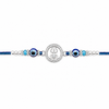 Shiva Kavach Evil Eye Silver Rakhi – 925 Sterling Silver Trishul Rakhi with Evil Eye Protection