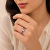 Rhea Ring – 925 Sterling Silver Rosy Marquise Halo Ring