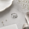 Dia Ring – 925 Sterling Silver Cluster Wrap Ring